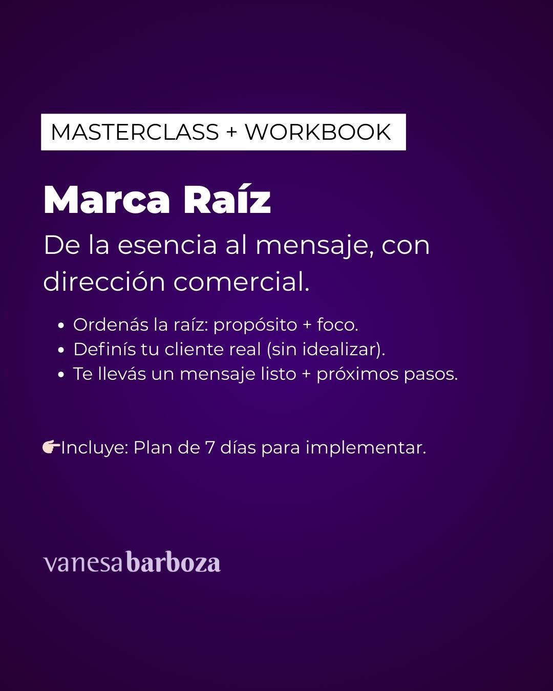 Mastreclass Marca Raíz