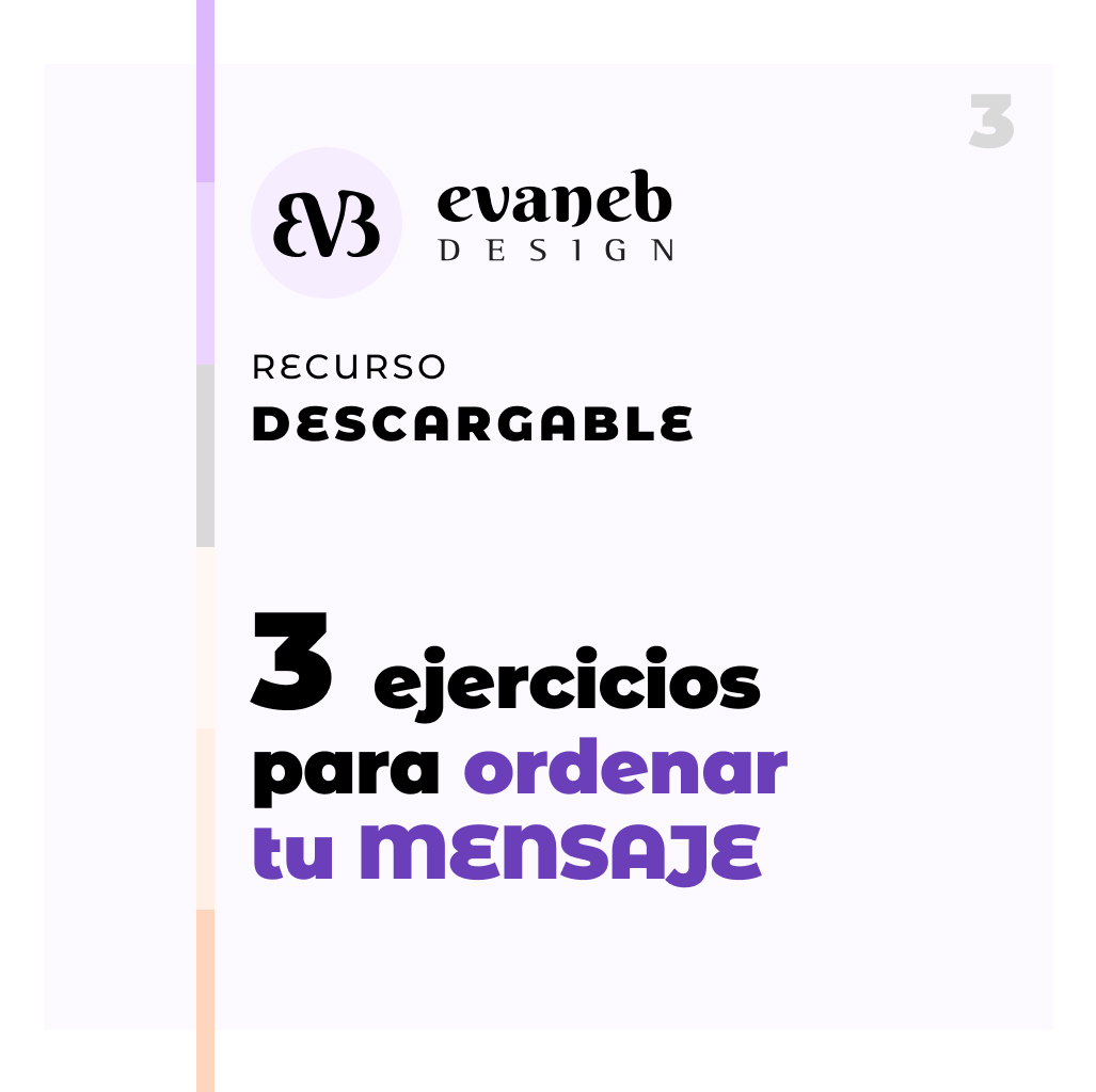 Ejercicios para ordenar tu mensaje