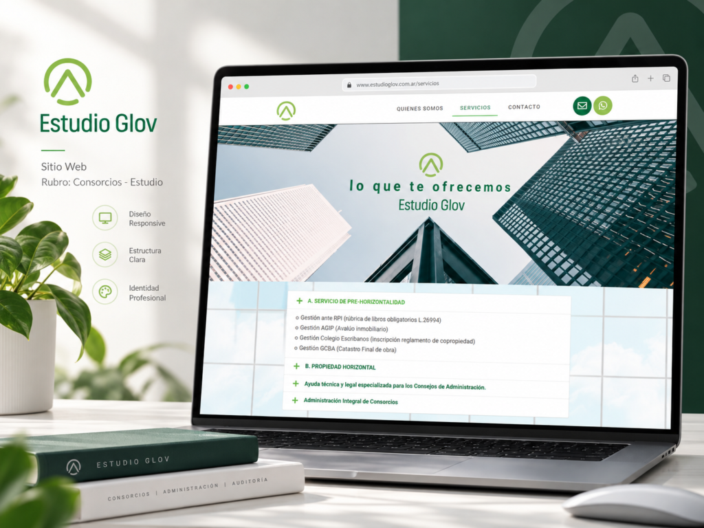 Diseño web WordPress para Estudio Glov servicios