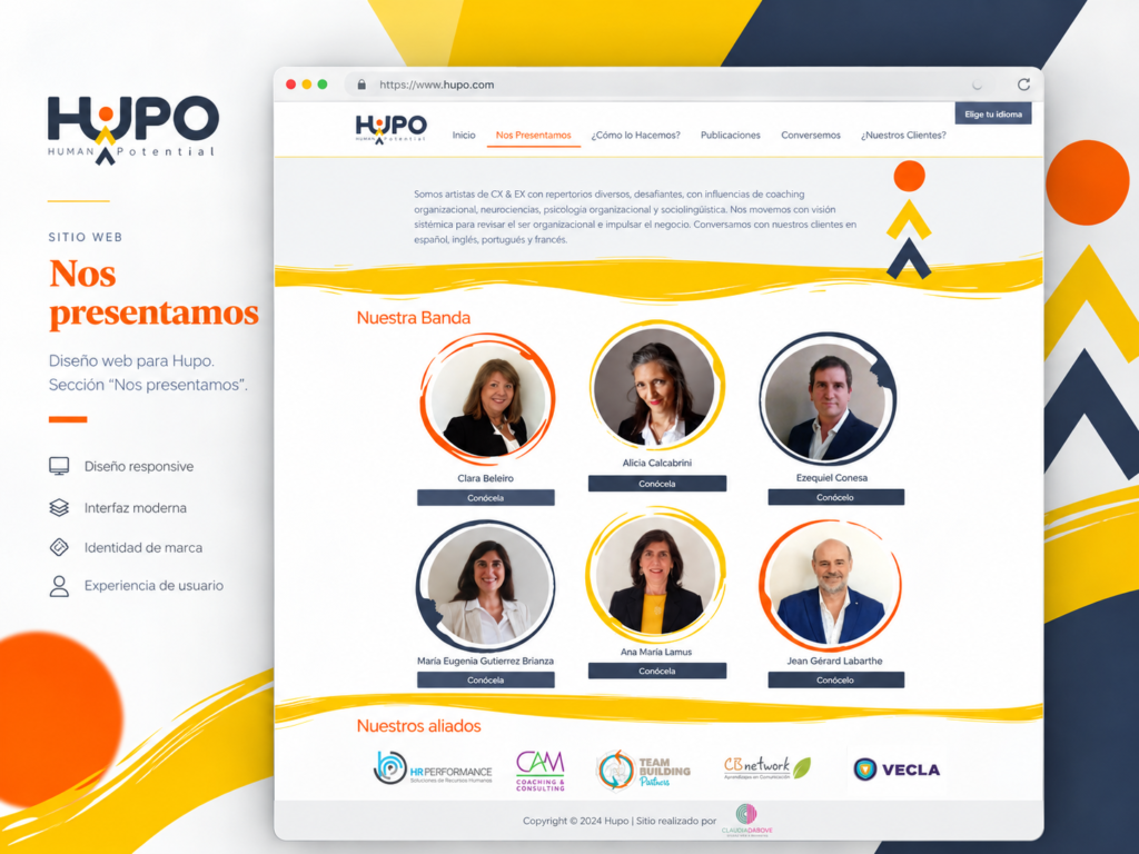 Branding y diseño web para Hupo Human Potential