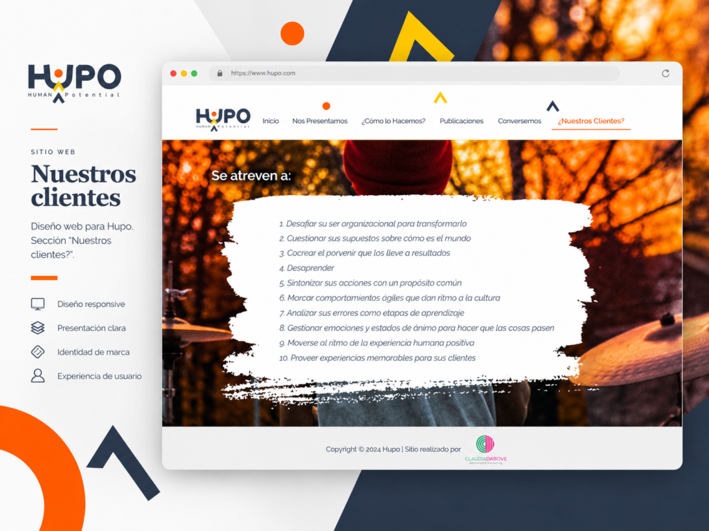 Branding y diseño web para Hupo Human Potential